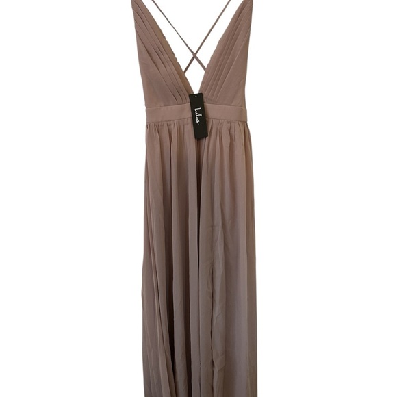 Lulus Women's Chiffon Simply Prom Mauve Gown Maxi Dress Cocktail Prom XS - Picture 2 of 3